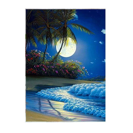MIANHT 5D Diamond Painting   Bright Moon Full Drill Embroidery Picture Supplies Arts - 2022 5D Diamond Painting N-#6222