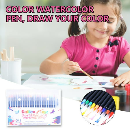 3ML Children 20 Colors Watercolor Writing Brush Set Marker Pens Painting Tools - 2022 New Toys 3ML Children 20 A812#5588