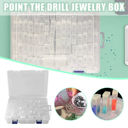 Miximx 84 Gr ID Bead Storage Box Diamond Painting Tool Box Transparent Diamond Box - New Novel 84 Gr ID LTZ#9797