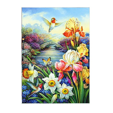 Zpj5#6504 5D Diamond Painting   Fresh Flowers Full Drill Embroidery Picture Supplies Arts Z#6504 NR1