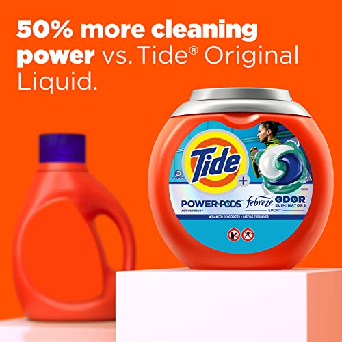 Tide Sport Power HE Deep Cleaning Concentrated Laundry Detergent Pods 25 Pacs - 37oz: Odor Control, Cold Water Detergent, Paraben-Free thumbnail