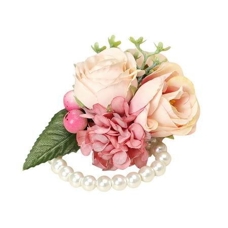 R#4973，Wrist Flower Stretchable Wedding Prom Party Back to School Hand Flower，P#4973 MW4