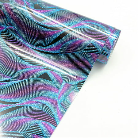 Glitter Powder Wave Heat Transfer Film Heat Transfer Vinyl Clothing DIY Printing - Uscallm 2022 Blue H#6974-a-H#6974