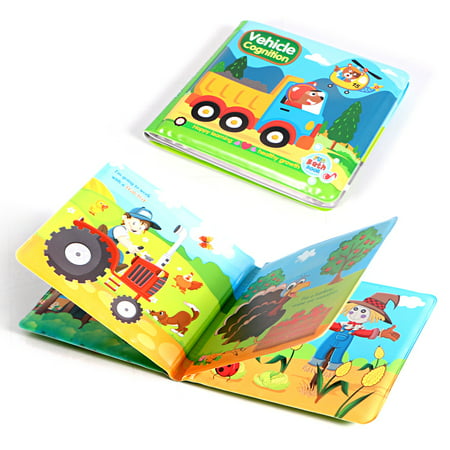 Usupdd Soft Baby Bath Book Fun Educational Toy Bath Book + Waterproof Plastic Coated Usupdd 220810-2312