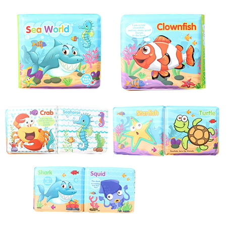 Usupdd Soft Baby Bath Book Fun Educational Toy Bath Book + Waterproof Plastic Coated Usupdd 220810-2313
