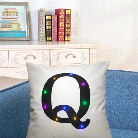 Letter Luminous Pillowcase LED Luminous Pillowcase Sofa Christmas Pillowcase - 2022 New Letter Luminous Pillowcase 812-B#5796