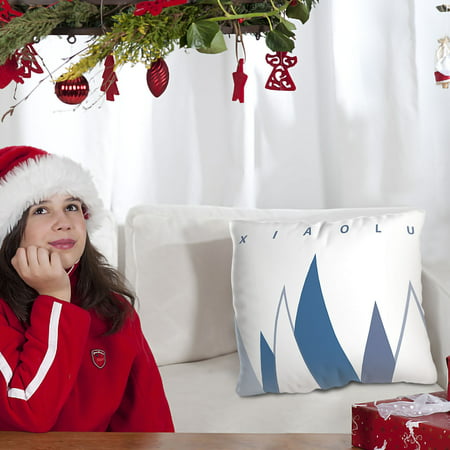 Usupdd Pillowcase Blue Sofa Cushion Elk Letter Print Short Plush Pillowcase Usupdd 2022 New Product WAA220906-7263