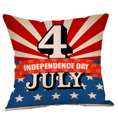 Independence Day Pillowcase Cartoon Style Linen Digital Printing Pillowcase 08HWC15A#6858 2022 the Hot Independence Day Pillowcase