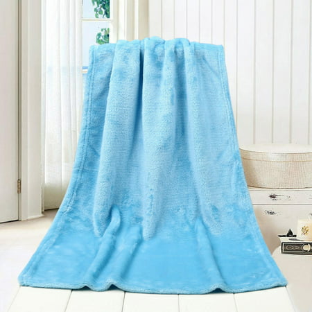 Buodes Boho Throw Blanket 50X70CM Fashion Solid Soft Throw Kids Blanket Warm Coral Plaid Blankets Flannel Clearance Items