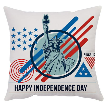 Independence Day Pillowcase Cartoon Style Linen Digital Printing Pillowcase 08HWC15A#6974 2022 the Hot Independence Day Pillowcase