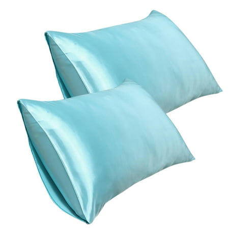 Usupdd 20*30 Inch Satin Pillowcase  Imitation Silk Pillowcase (2pc) WLL220811-5105