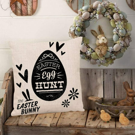 Easter Day Linen Pillowcase for Home Decoration 18x18 Inches - 2022 New Toys Easter Day Linen a-a#7751