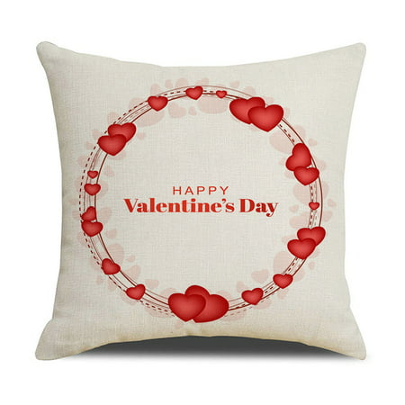 DDgui New Fashion Valentine S Day Love Linen Printed Pillowcase Square Linen Printed Pillowcase DDgui LAA220927-4742