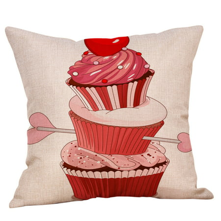 Valentine S Day Linen Pillowcase Printing Sofa Cushion Home Decoration 45 X 45cm 08HWC15A#4875 2022 the Hot Valentine S Day Linen