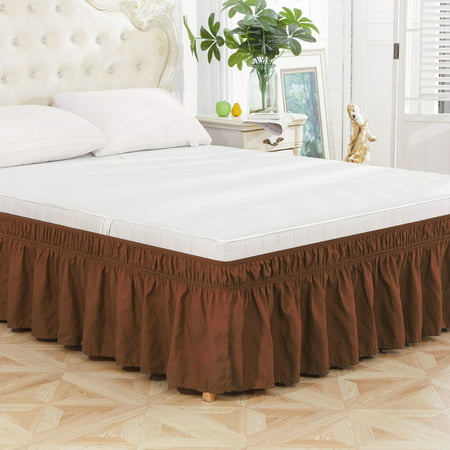 Bed Skirt Wrap Around Elastic Ruffles Resistant with Adjustable Elastic Belt - 2022 New Toys Bed Skirt Wrap a-a#8306