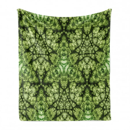 Nature Soft Flannel Fleece Throw Blanket  Free Abstract Nature Inspired Mind Bind Folded Color Silhouette Counter Culture  Cozy Plush for Indoor and O