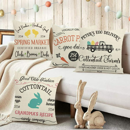 4PCS Easter Day Home Cushion Survived Family Pillowcase Throw Pillow Cover 08HWC15A#6222 2022 the Hot 4PCS Easter Day