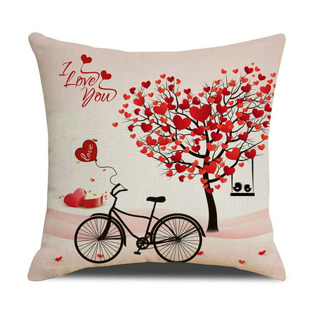 Valentine S Day Pillowcase Truck Love Sofa Pillowcase Square Linen Printing Pillowcase - 2022 New Toys Valentine S Day Pillowcase W-a#7681