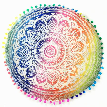 DDgui New Upgraded Round Bohemian Meditation Cushion Cover Ottoman Cushion Pillowcase Sofa Cushion DDgui LBB220921-6755