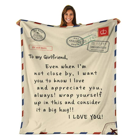 G#7287，Comfortable Wrap Blanket Perfect Letter Blanket a Gift for Family Friends Lovers，R#7287 FW8