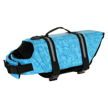 MIANHT Large Small Dog High Buoyancy Reflective Stripes Adjustable Life Jacket Swimsuit - 2022 Fashion Large Small Dog I-#2292