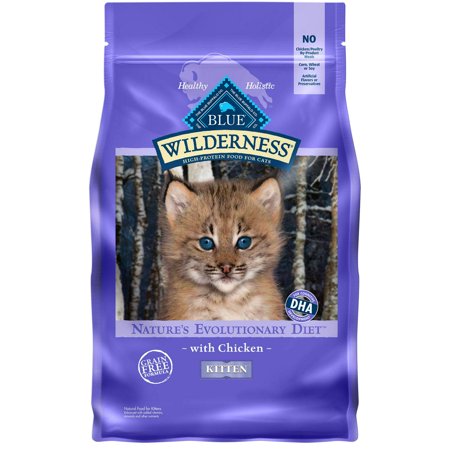 Blue Buffalo Wilderness Kitten Grain-Free Chicken Recipe Dry Cat Food  5 Lb. Bag