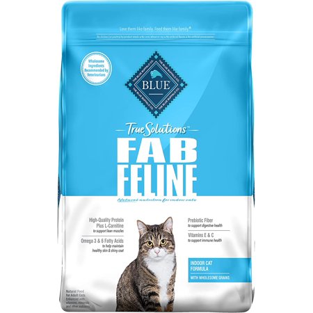 Blue Buffalo True Solutions Fab Feline Natural Indoor Adult Dry Cat Food and Wet Cat Food  Chicken