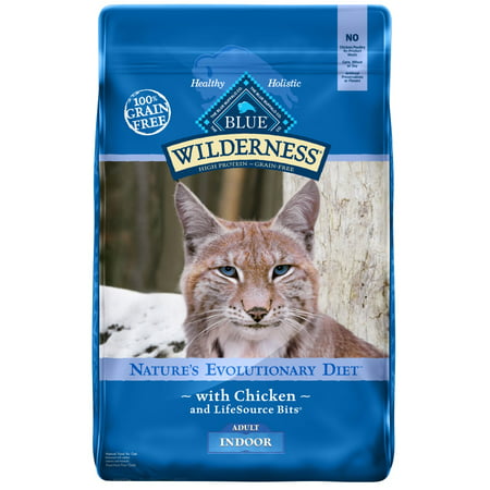 Blue Buffalo Wilderness Grain Free Chicken High Protein Recipe Indoor Dry Cat Food 11lb
