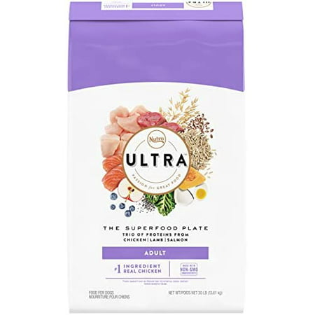 NUTRO ULTRA Adult High Protein Natural Dry Dog Food with a Trio of Proteins from Chicken  Lamb and Salmon  30 Lb. Bag