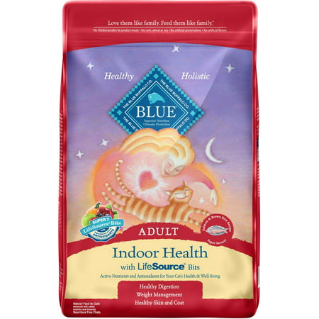 Blue Buffalo BLUE Adult Indoor Support Salmon and Brown Rice Recipe Dry Cat Food  15 Lb. Bag