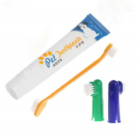 MIANHT Pet Toothbrush+ Flavour Dog Cat Cleaning JO Toothpaste+ up Back Beef Brush Set - 2022 Fashion Pet Toothbrush+ Flavour I-#6678