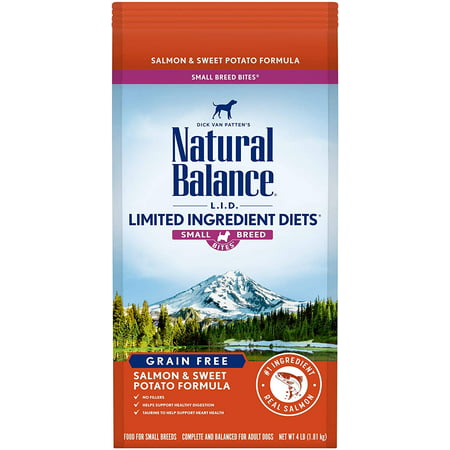 Natural Balance Limited Ingredient Diet Salmon & Sweet Potato | Small-Breed Adult Grain-Free Dry Dog Food | 4-lb. Bag