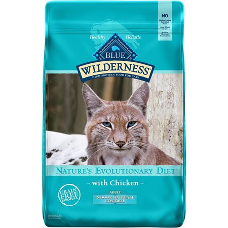 Blue Buffalo Wilderness High Protein Grain Free  Natural Adult Indoor Hairball Control Dry Cat Food  Chicken