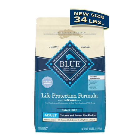 Blue Buffalo Life Protection Formula Natural Adult Small Bite Dry Dog Food  Chicken and Brown Rice 34-lb