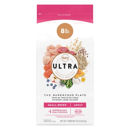 NUTRO ULTRA Adult Small Breed High Protein Natural Dry Dog Food with a Trio of Proteins from Chicken  Lamb and Salmon  8 Lb. Bag