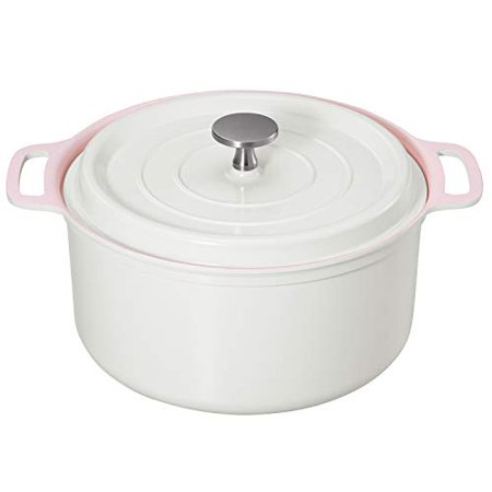 Best Co Deep Type Two-Handed Pot 20cm Sakura White Serati Ceramic IH Compatible High Casserole ND-7525