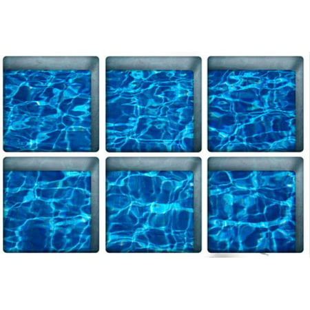 6pcs 13x13cm Water Shadow Pattern 3D Anti Slip Waterproof Bathtub Sticker A18-Z#5499 2022 Newest 6pcs 13x13cm Water