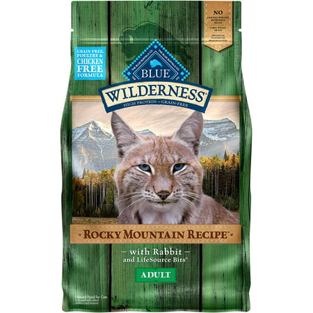 Blue Buffalo Wilderness Rocky Mountain Recipe with Rabbit High Protein Natural Adult Dry Cat Food  4 Lbs
