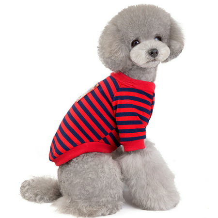 Usupdd New Fashion Pet Spring and Summer Stripe Pure Cotton Costumes Pet T-shirt Usupdd WAA220822-6249