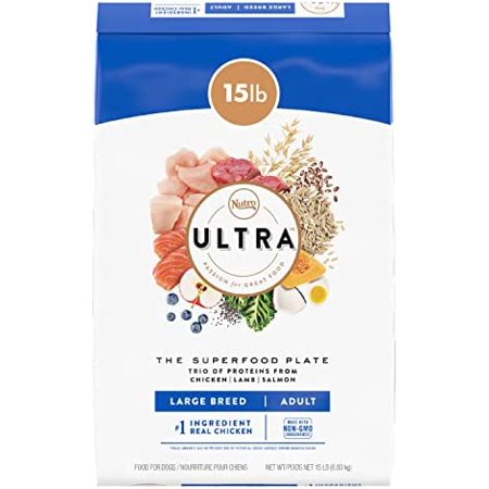 NUTRO ULTRA Adult Large Breed High Protein Natural Dry Dog Food with a Trio of Proteins from Chicken Lamb and Salmon  15 Lb. Bag