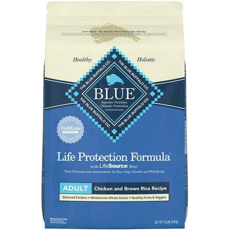 Blue Buffalo Life Protection Formula Natural Adult Dry Dog Food  Chicken and Brown Rice 15-lb