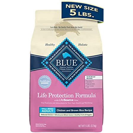 Blue Buffalo Life Protection Formula Natural Adult Small Breed Dry Dog Food  Chicken and Brown Rice 5-lb Trial Size Bag