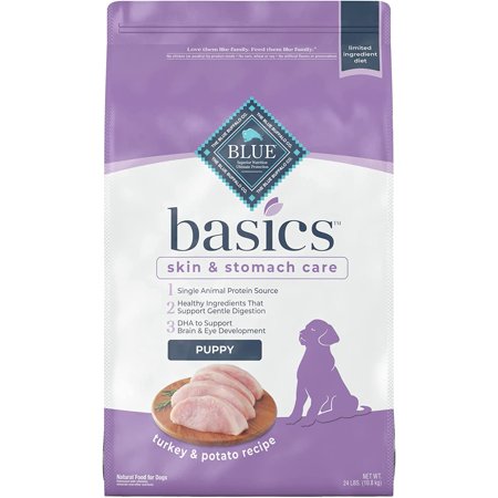 Blue Buffalo Basics Skin & Stomach Care  Natural Puppy Dry Dog Food  Turkey & Potato