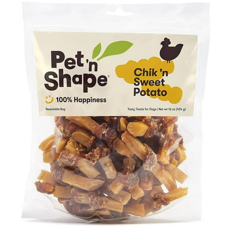 64 Oz (4 X 16 Oz) Pet N Shape Chik N Sweet Potato Natural Chicken Dog Treats