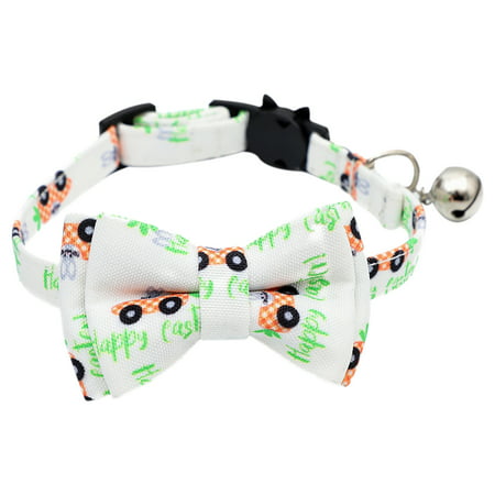 MIANHT Easter Cat Collar Bowknot Bunny Cat Collar and Cat Collar Bow with Bell - 2022 Fashion Easter Cat Collar I-#10277
