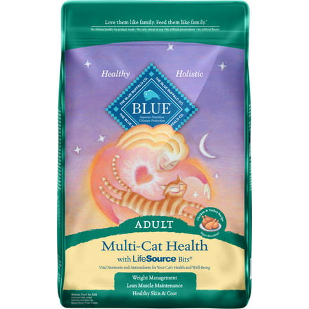 Blue Buffalo Multi-Cat Adult Grain-Free Chicken and Turkey Recipe Dry Cat Food  15 Lb. Bag