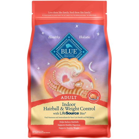 Blue Buffalo Indoor Hairball Control & Weight Control Natural Adult Dry Cat Food  Chicken & Brown Rice 7lb