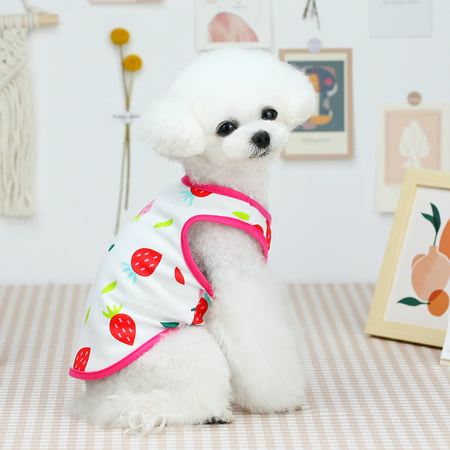 Usupdd New Fashion Pet Dog Summer New Clothing Cute Thin Five-color Fruit Vest Casual Unisex - 2022 New Toys Pet Dog Summer a-a#4875