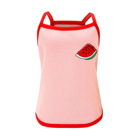 MIANHT Pet Dog Spring and Summer Wear Thin Short-board Fruit Embroidered Camisole - 2022 Fashion Pet Dog Spring I-#7287