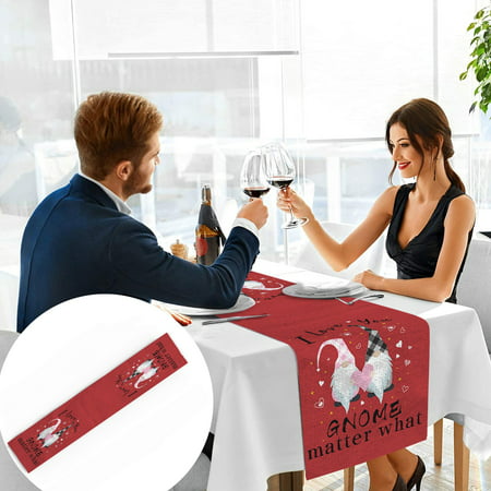 Miximx Creative Valentine S Day Polyester Cotton Printed Table Flag Table Decorations - Gifts Ltz Miximx Creative Valentine S Day a-a#4542